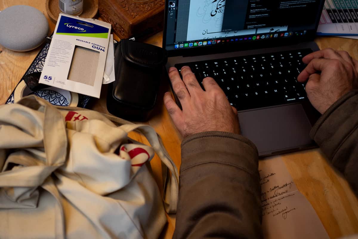 Hamza Ashraf sat at his desk working on a new project