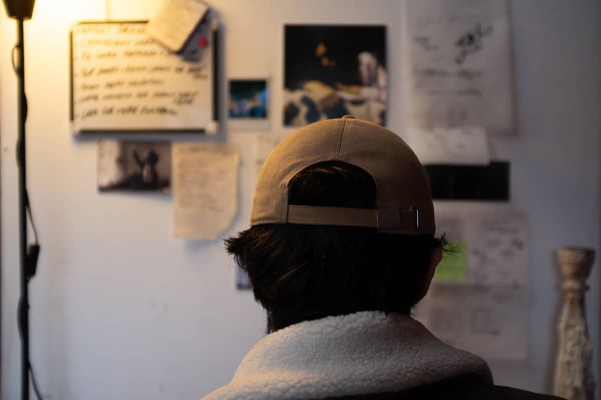 Hamza Ashraf, sat at his desk in Serf studios.